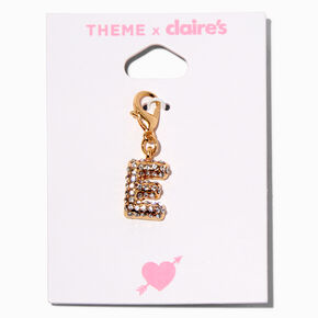T H E M E x Claire&#39;s Gold-tone E Initial Charm,