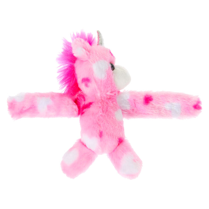 Claire&#39;s Club &#35;Lovable Huggable&reg; Unicorn Slap Bracelet - Pink,