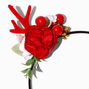 Red Antler Floral Holiday Headband,
