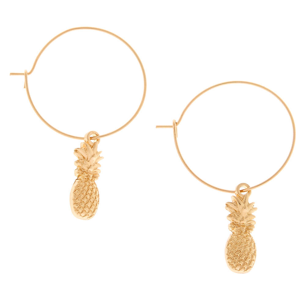 Pineapple cheap hoop earrings