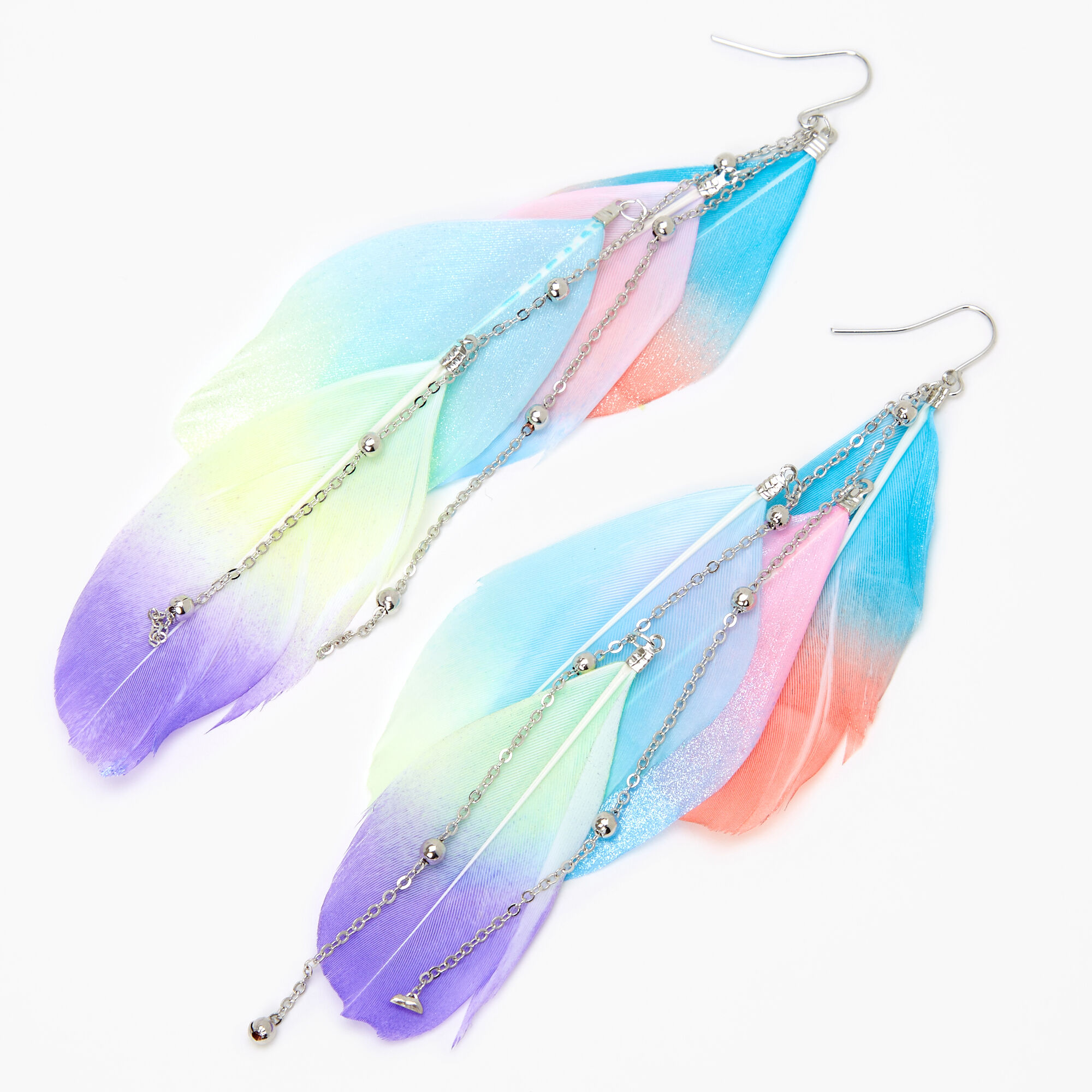 Multicolor clearance feather earrings