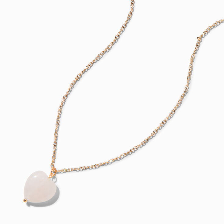 Collier &agrave; pendentif c&oelig;ur rose,