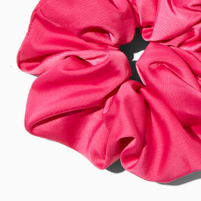 Giant Hot Pink Satin Hair Scrunchie,