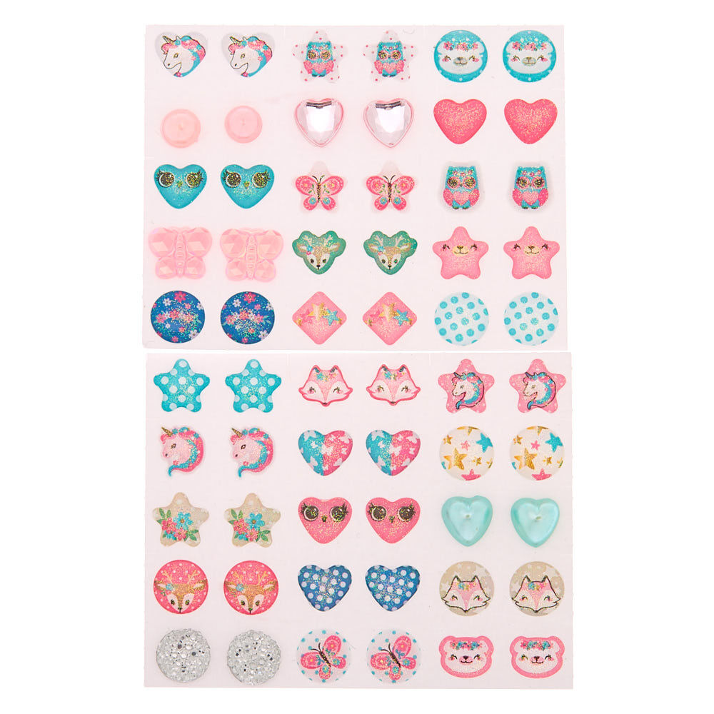 Claire's Club Butterfly Magic Stick On Earrings - 30 Pack,