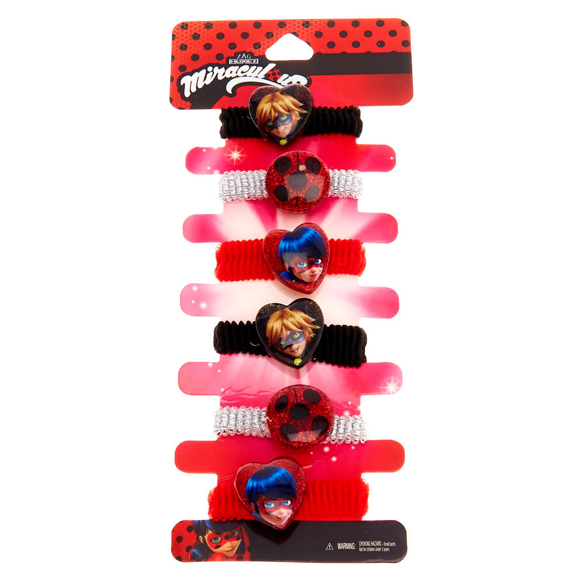 View Claires Miraculous Charm Hair Bobble 6 Pack Black information