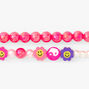 Yin Yang Happy Face Beaded Stretch Bracelets - 2 Pack,