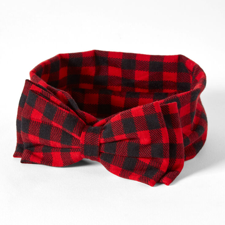 Claire&#39;s Club Buffalo Check Headwrap,