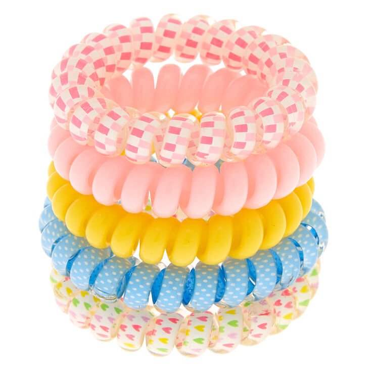 Claire's Bracelets élastiques torsadés à motif pastel pour enfants