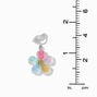 Rainbow Daisy 1&quot; Clip-On Drop Earrings,