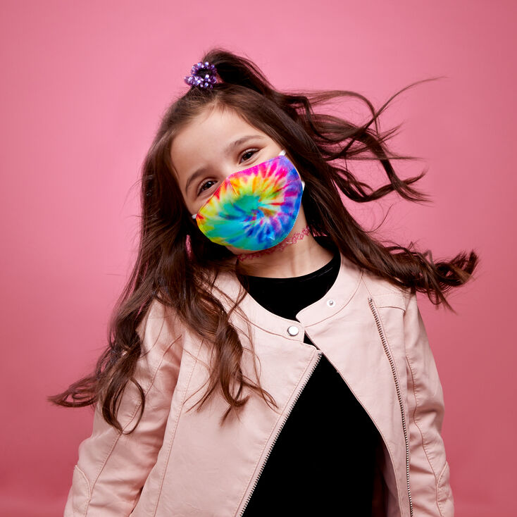 Cotton Rainbow Tie Dye Face Mask - Child Small,