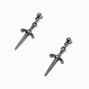 Silver-tone Dagger Drop Earrings,