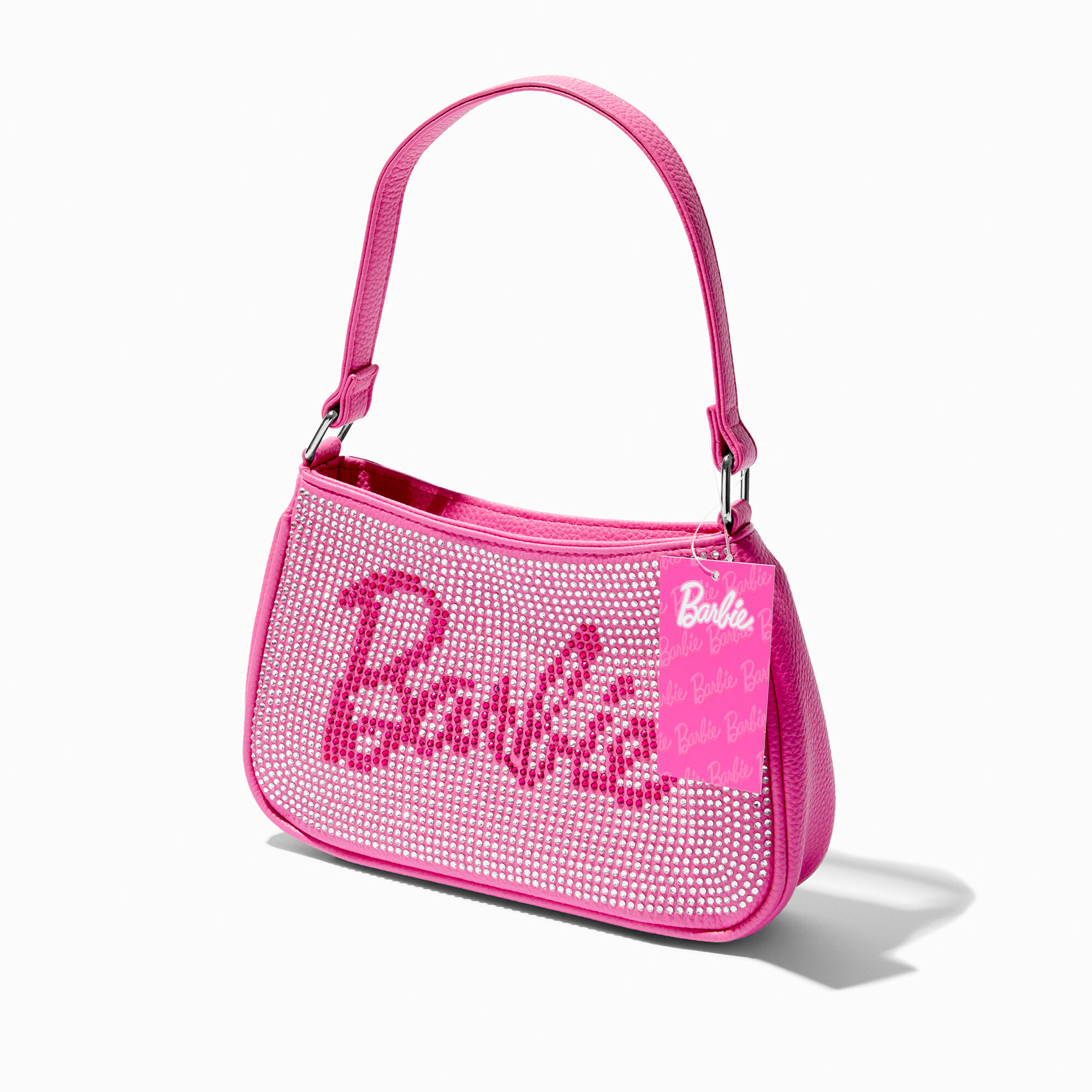 View Claires Barbie Diamante Shoulder Bag Pink information