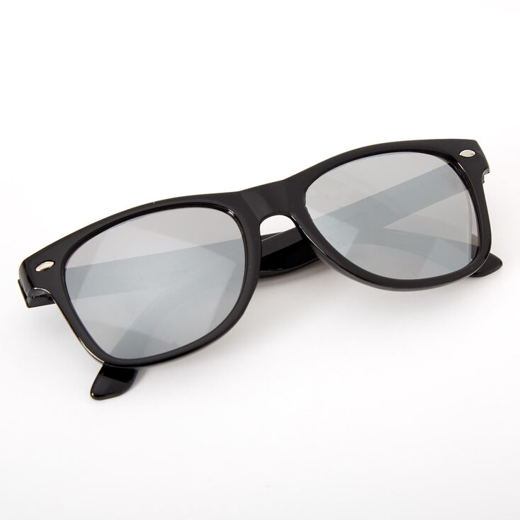 Claire&#39;s Club Retro Mirrored Sunglasses - Black,