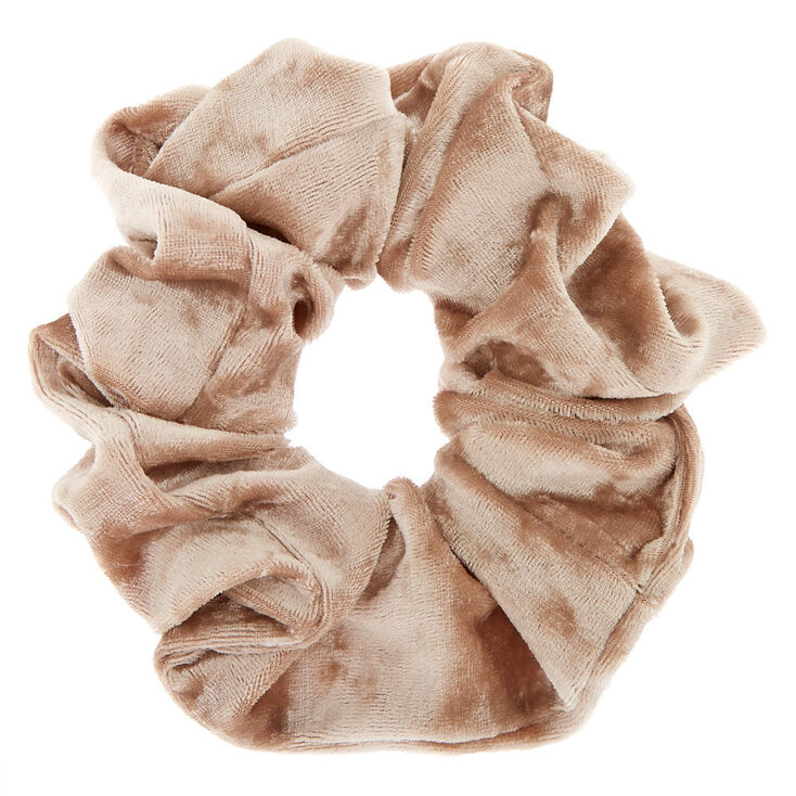 Medium Velvet Hair Scrunchie - Champagne | Claire's
