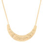 Hammered Gold Bib Statement Necklace,