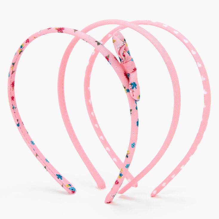 Claire&#39;s Club Spring Floral Headbands - Pink, 3 Pack,