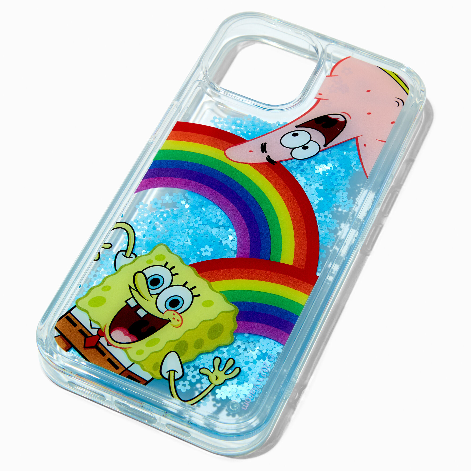 View Claires Spongebob Squarepants LiquidFilled Protective Phone Case Fits Iphone 131415 Rainbow information