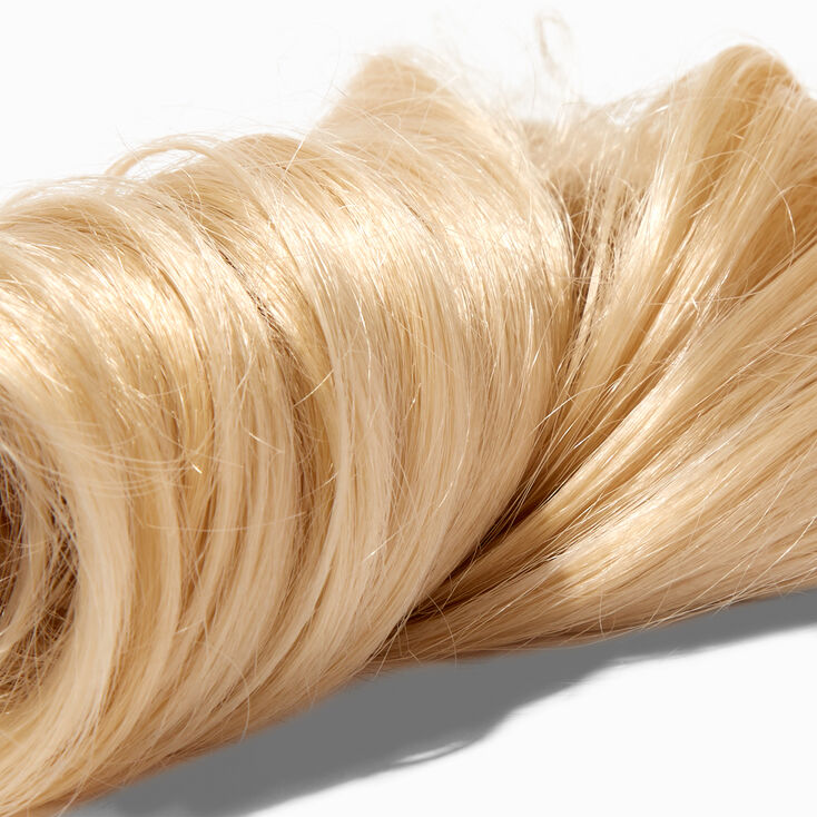 &Eacute;lastique avec cheveux synth&eacute;tiques boucl&eacute;s extra large - Blond platine,