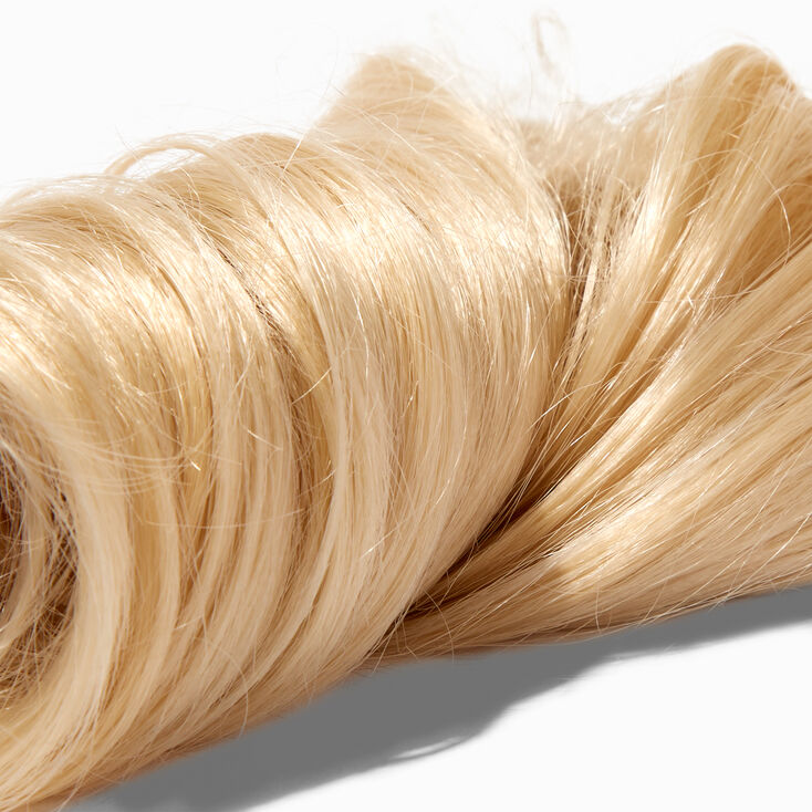 Extra Large Curl Faux Hair Bobble - Platinum Blonde,