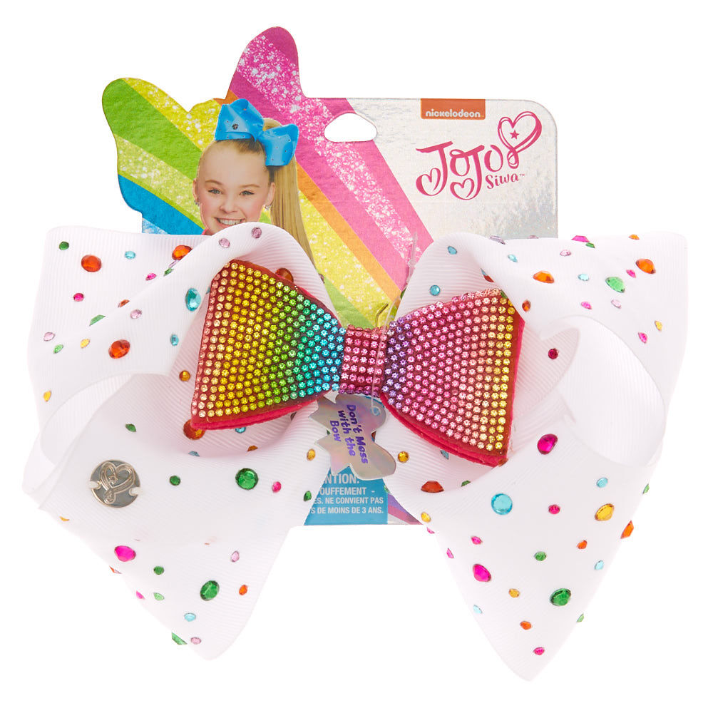 Grand nœud à cheveux Signature Don't Mess With The Bow JoJo Siwa™ - Blanc,