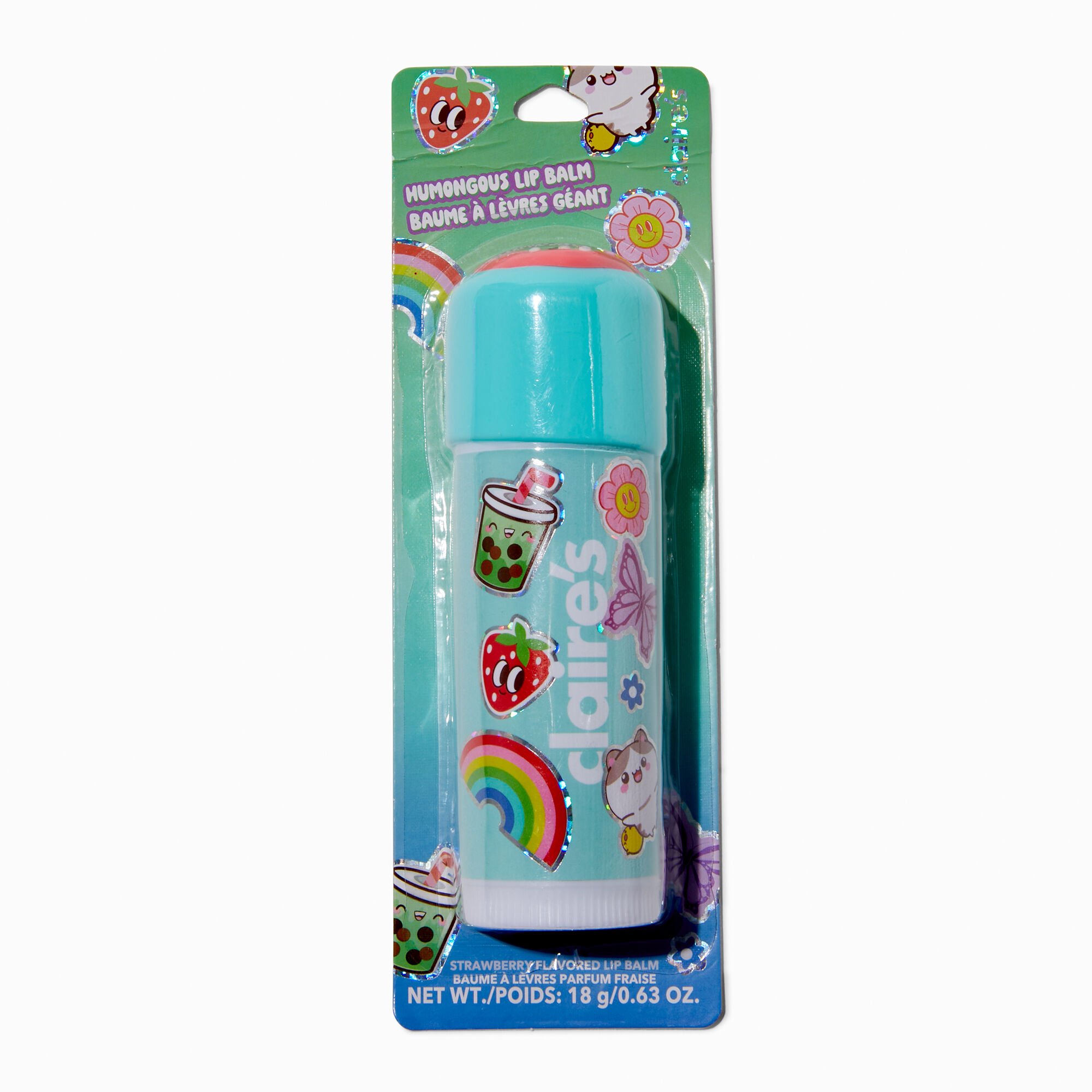 Strawberry Happy Face Humongous Lip Balm,