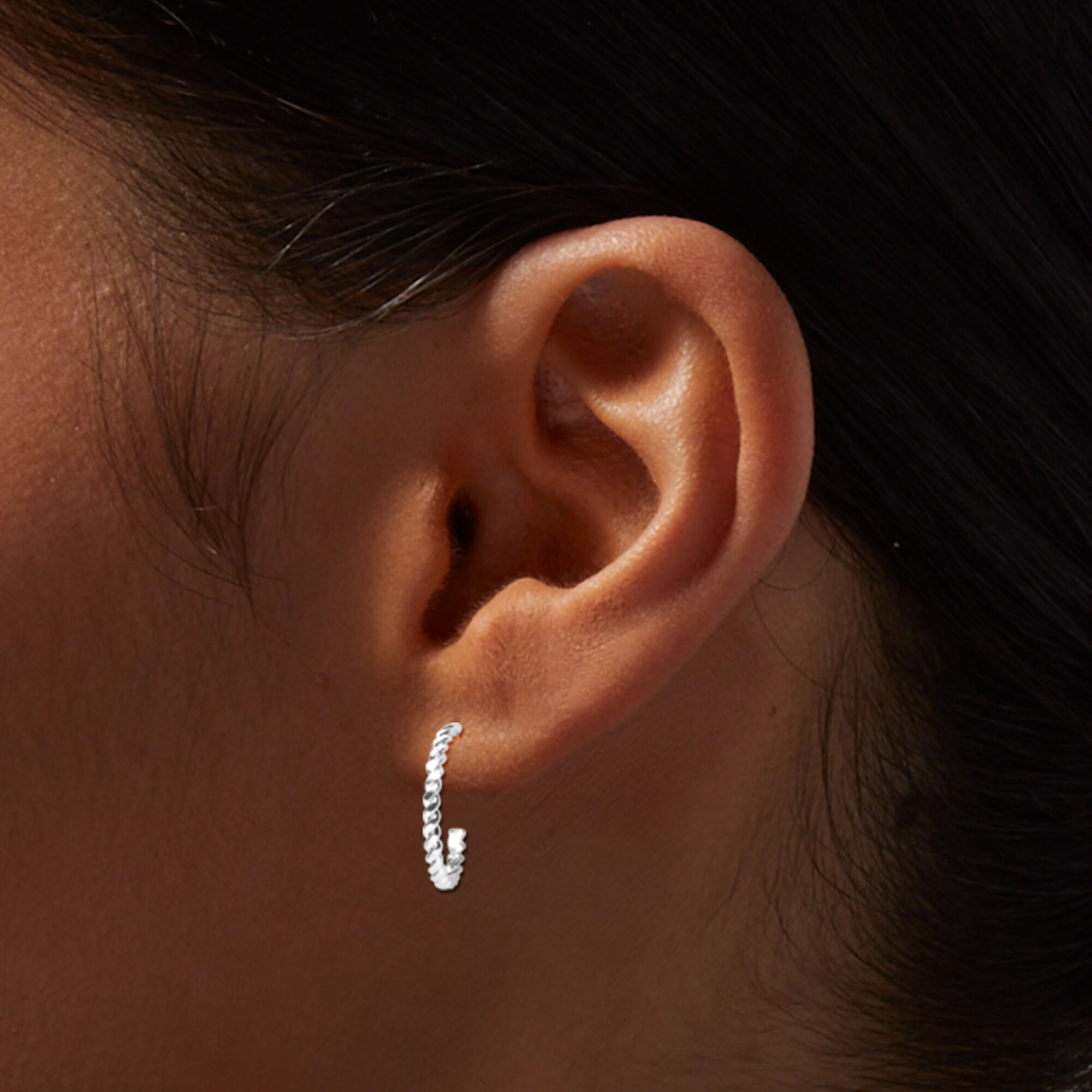 Silver Embellished & Textured Earrings - 9 Pack