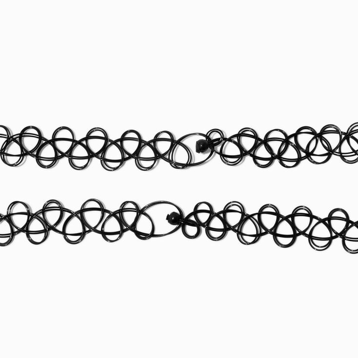 Best Friends Mood Yin Yang Tattoo Choker Necklaces - 2 Pack,