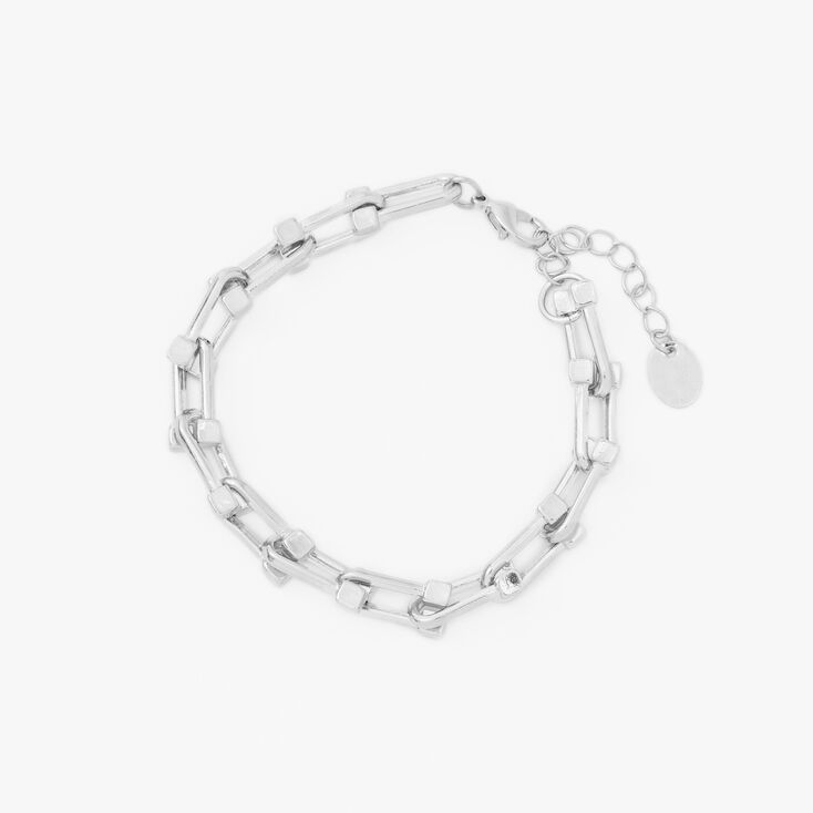 Silver Link Chain Bracelet,