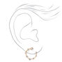 Gold Embellished Open Circle Stud Earrings,