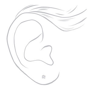 Stainless Steel 3mm Cubic Zirconia Studs Ear Piercing Kit with Ear Care Solution,