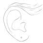 Stainless Steel 3mm Cubic Zirconia Studs Ear Piercing Kit with Ear Care Solution,
