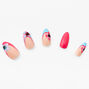 Pink Hibiscus Tip Stiletto Vegan Faux Nail Set &#40;24 pack&#41;,
