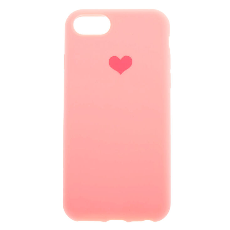 Coque de portable c&oelig;ur rose - Compatible avec iPhone&reg; 6/7/8/SE,