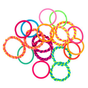 Claire&#39;s Club Neon Braided Hair Bobbles - 18 Pack,