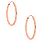 18kt Rose Gold 15MM Infinity Hoop Earrings,