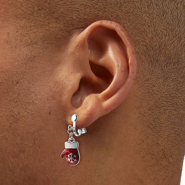 Mittens Clip-On Earrings,
