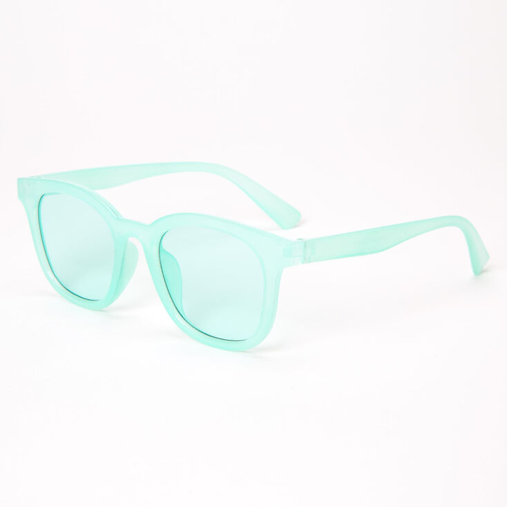 Claire's Lunettes de soleil transparentes rétro - Vert menthe
