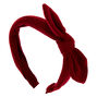 Solid Knotted Bow Headband - Burgundy,