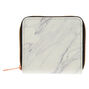 Marble Mini Zip Wallet - White,