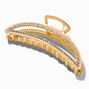 Gold Pearl Bling Metal Hair Claw,