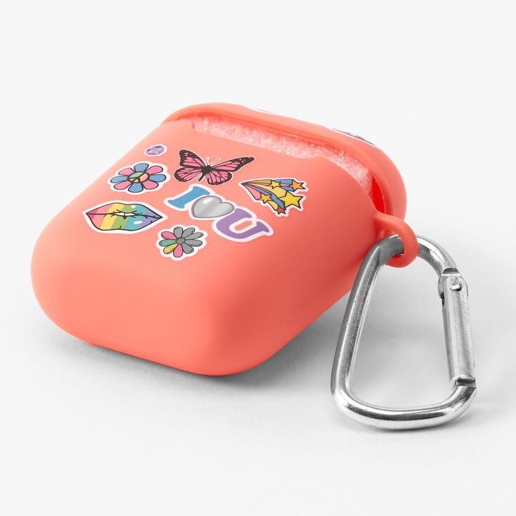 Coral Y2K Silicone Earbud Case Cover - Compatible With Apple&reg; AirPods,
