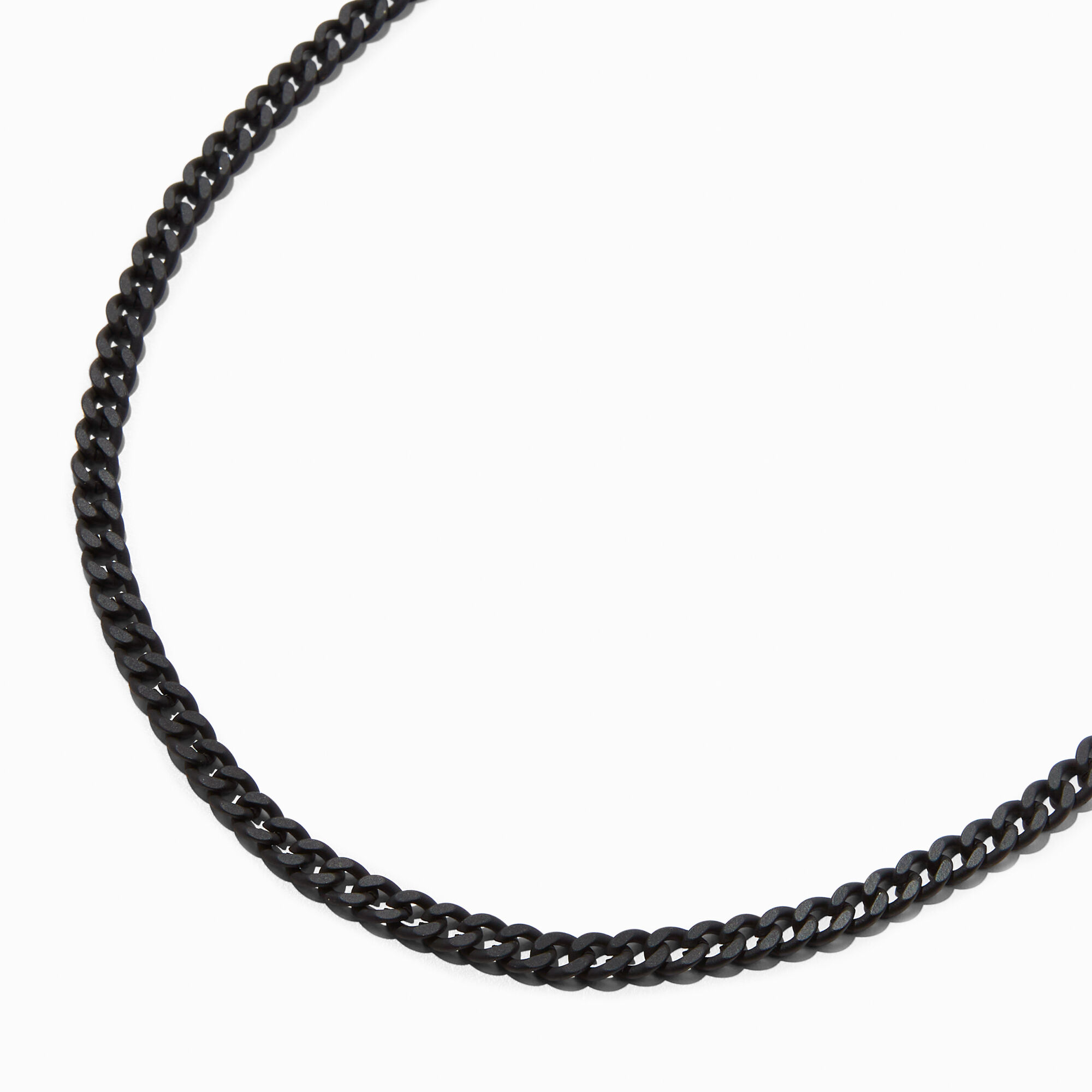 View Claires Curb Chain Necklace Black information