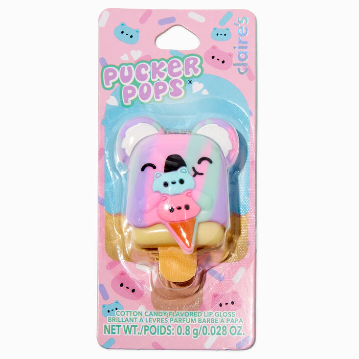 Gloss cr&egrave;me glac&eacute;e koala Pucker Pops&reg; - Barbe &agrave; papa,