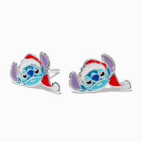 Disney Stitch Sterling Silver Enamel Christmas Stud Earrings,