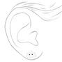 Silver Glitter Cloud Stud Earrings - White,