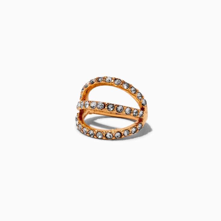 Gold-tone Triple Row Twister 18G Cartilage Clicker Earring,