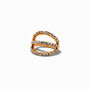 Gold-tone Triple Row Twister 18G Cartilage Clicker Earring,
