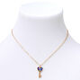 Gold Mood Butterfly Key Pendant Necklace,