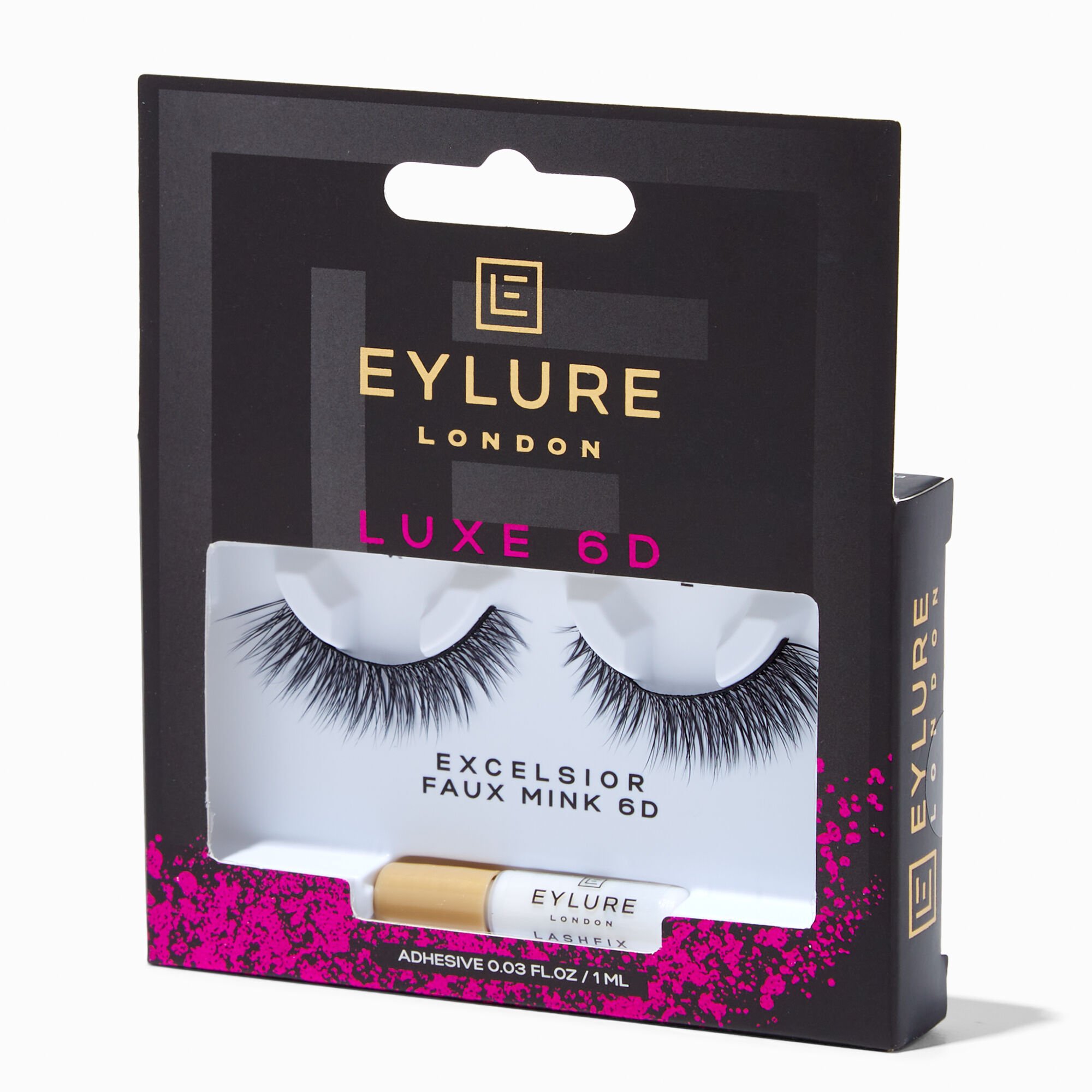 View Claires Eylure Luxe 6D Faux Mink Eyelashes Excelsior Black information