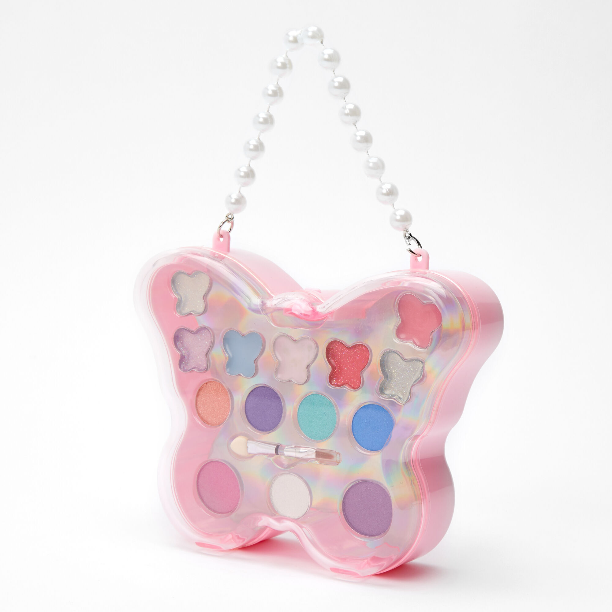 Palette compacte de maquillage sac à main papillon Claire's Club,
